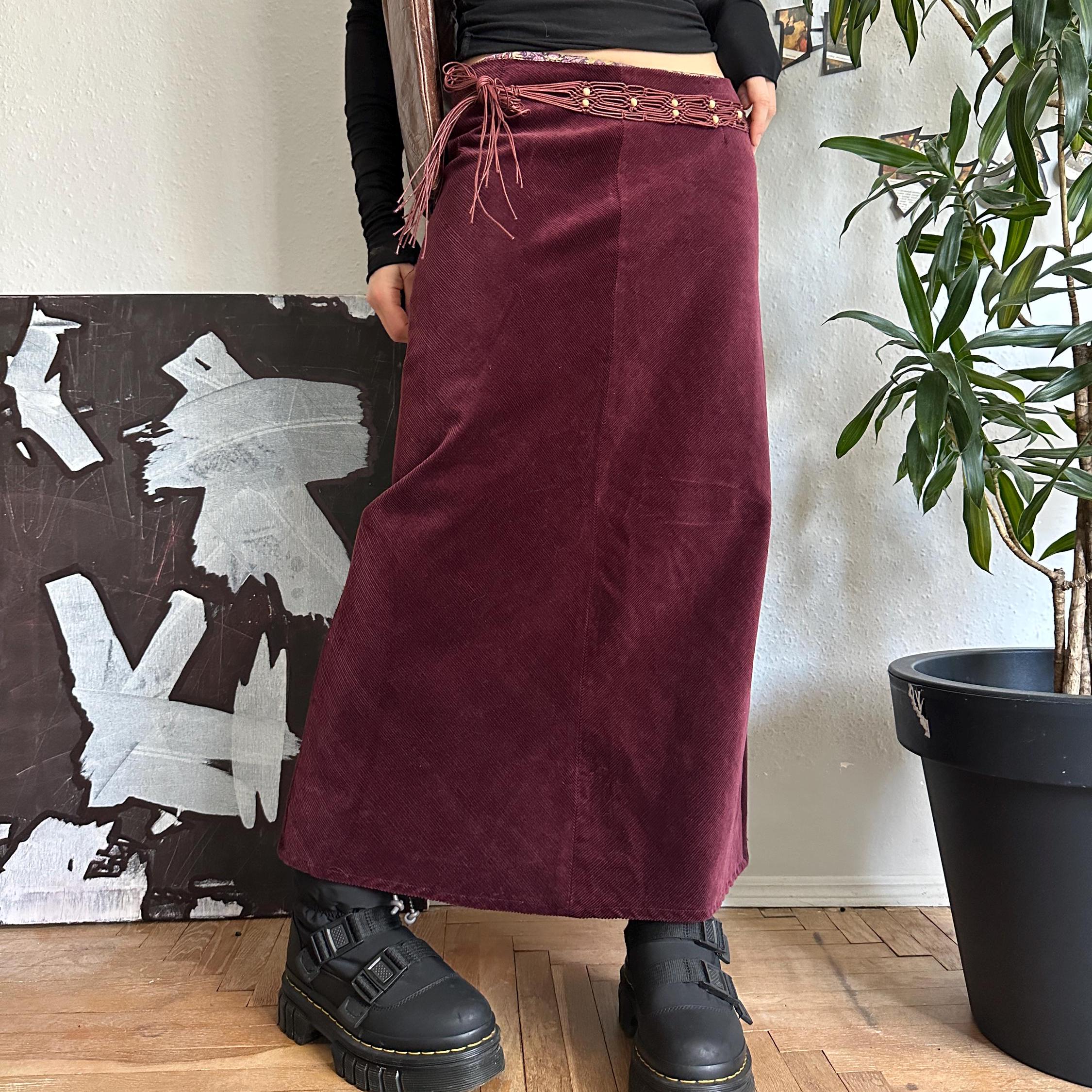 【THE MOZZ】Koem Corduroy Skirt Corduroy Maxi Skirt Vintage Whimsigoth Witchy Core 00s - Etsy