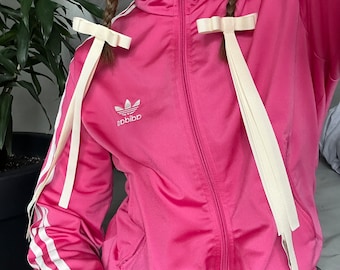 Gorgeous Adidas Pink Track Jacket Coquette Block core Blockette