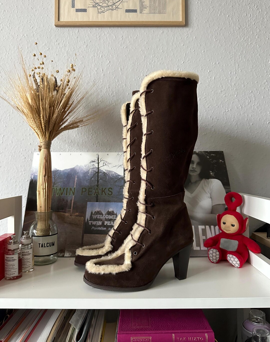 【NONCODE】Furmin Suede Fur Heart String Boots Suede Leather/Rabbit Fur Winter Boots - Winter Boots – Don