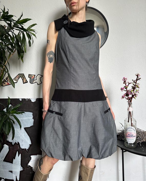 Cache Cache Vintage Bubble Drop Waisted Dress Off… - image 1