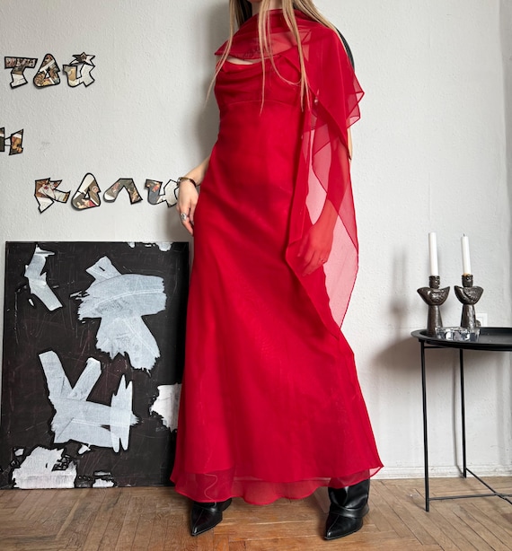 morgan and co red dress Morgan & Co Res Sequin Prom FormLong Gown Dress Size 4 Sleeveless