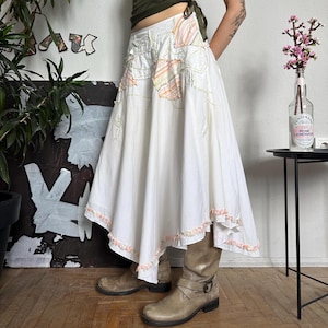 Bohemian Asymmetrical Weirdo Fairy Patchwork Skirt