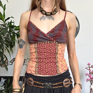 Kookai Vintage Country Bohemian Mesh Cami Top