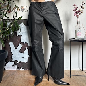 Rodebjer Vintage Corporate Classic Black Wide Leg Baggy Flared Pants 00s