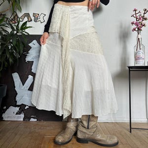 Vintage Ruffle Asymmetrical Skirt Bohemian Fairy Core 00s