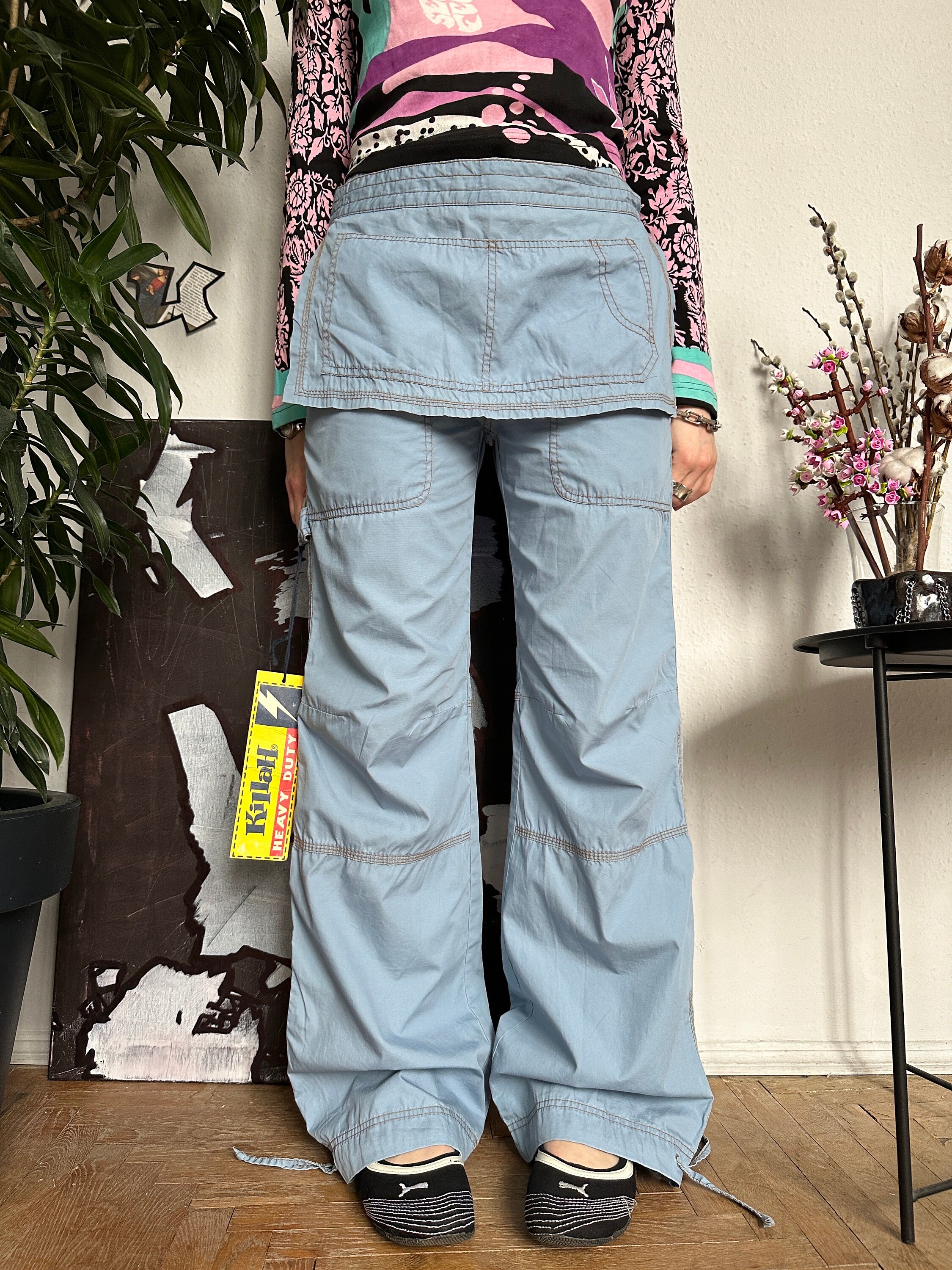 Killah Miss Sixty Cargo Pants With Layered Pocket Belt Skirt 00s 
