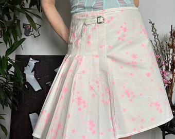 Custo Barcelona Deadstock Vintage Pleated Star Skirt 00s