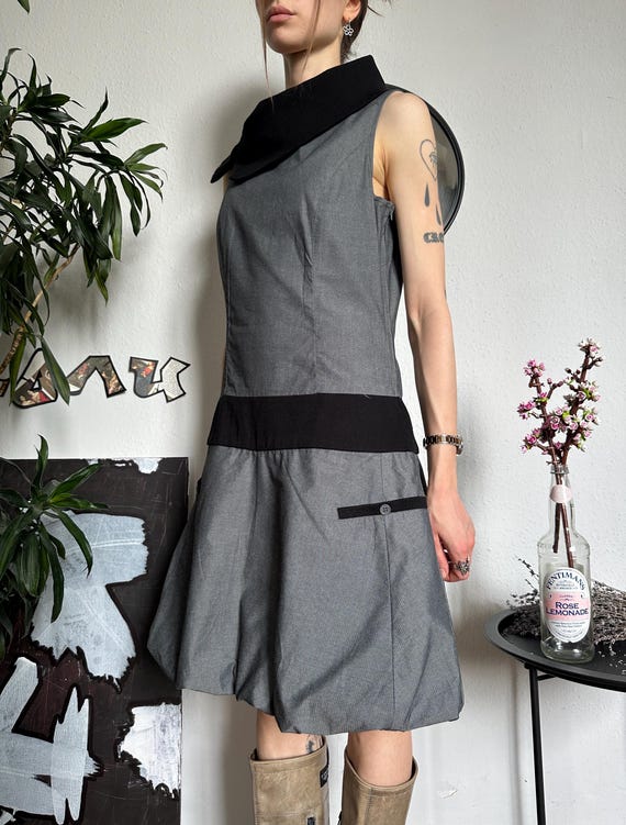 Cache Cache Vintage Bubble Drop Waisted Dress Off… - image 4