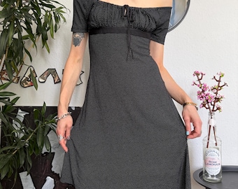 Vintage Polka Dot Mini Dress - Cute Coquette Style