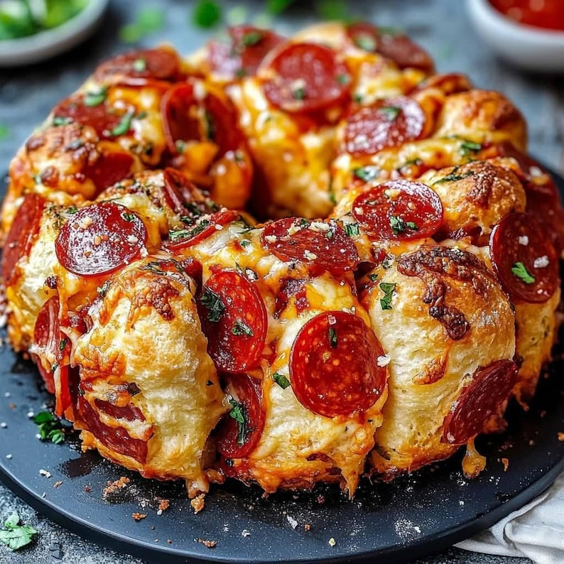 Best Recipe For Pepperoni Pizza Monkey Bread Savory Party Snack