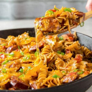 BEST RECIPE For One Pot Smoked Sausage Pasta Recipe Download | Easy Comfort Dinner | Creamy Hearty Pasta | Printable PDF | Instant Download