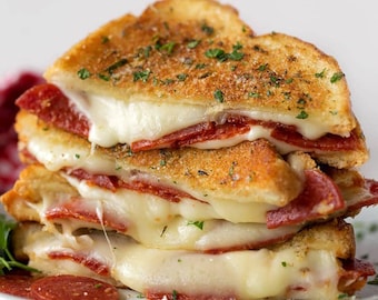 LA MEJOR RECETA de pizza con queso a la plancha / Sándwich de queso fácil / Receta rápida y reconfortante / PDF imprimible / Descarga instantánea
