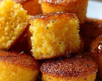 BESTE RECEPT voor maisbroodpoppers met honingboter | Zoet hartig voorgerecht | Eenvoudig feestsnackrecept | Afdrukbare pdf | Direct downloaden