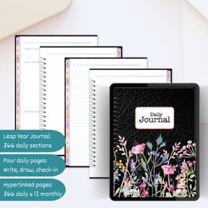 366-Day Daily Digital Journal: Hyperlinked mindfulness journal for easy navigation. Goodnotes and Adobe compatible.