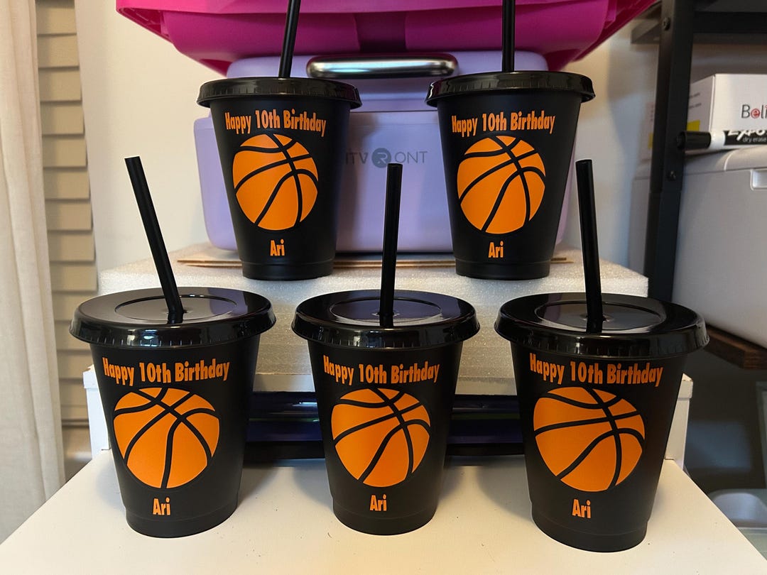 Customizable Plastic Cold Cups With Straw 16oz: Personalized Party ...
