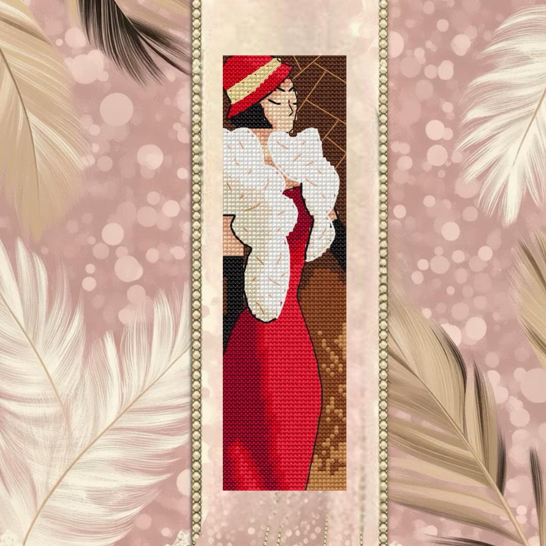 フラッパーガール3 クロスステッチしおり PDF – 1920年代の