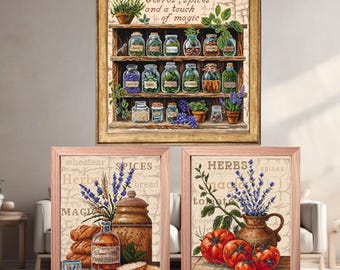 COMBO! Cottagecore Trio | Tomatoes, Bread & Spices | Cross Stitch PDF Set