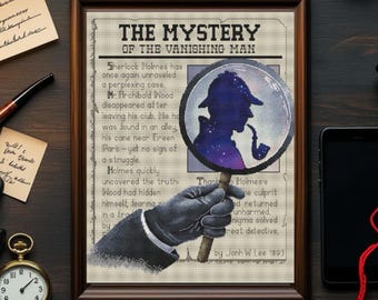 Vintage Detective Cross Stitch Pattern - Instant Download