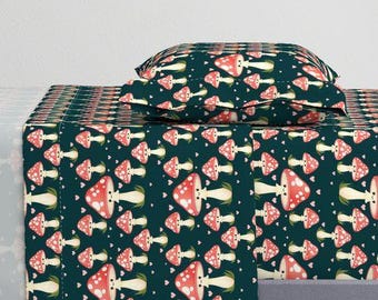 Mushroom Seamless Pattern, Hand-Drawn Design (JPEG, PNG)