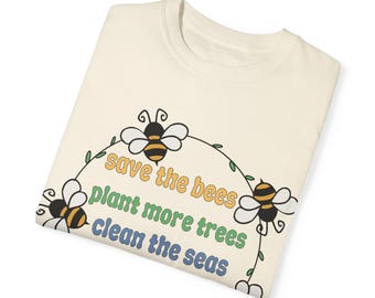 ミツバチを救おう SVG | 木を植えて海をきれいにしよう (デジタルファイル)