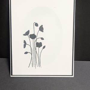Alles Gute zum Geburtstag Danke Beste Wünsche Blumen blanko Grußkarte 4,5"von 3,5" mit Umschlägen handgemachte Briefmarken Beileid Fräulein du simplisti
