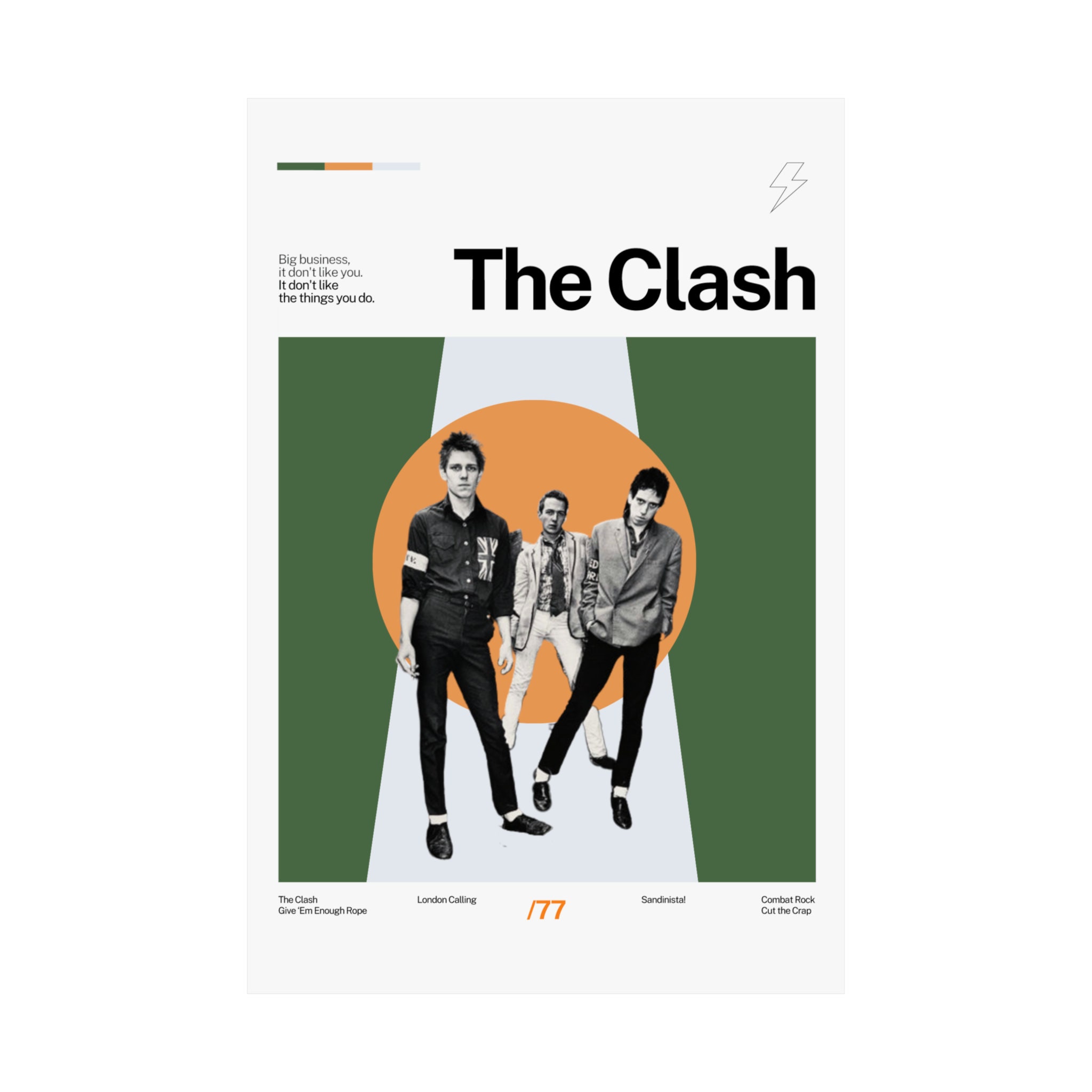 Discover The Clash Poster - Punk Rock Poster, Music Poster, Print Art Poster, Minimalist Art