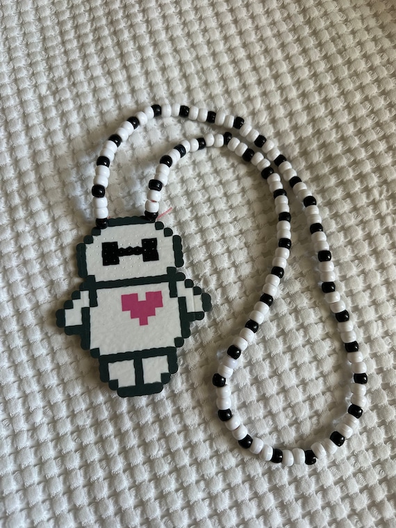 Baymax Perler Necklace