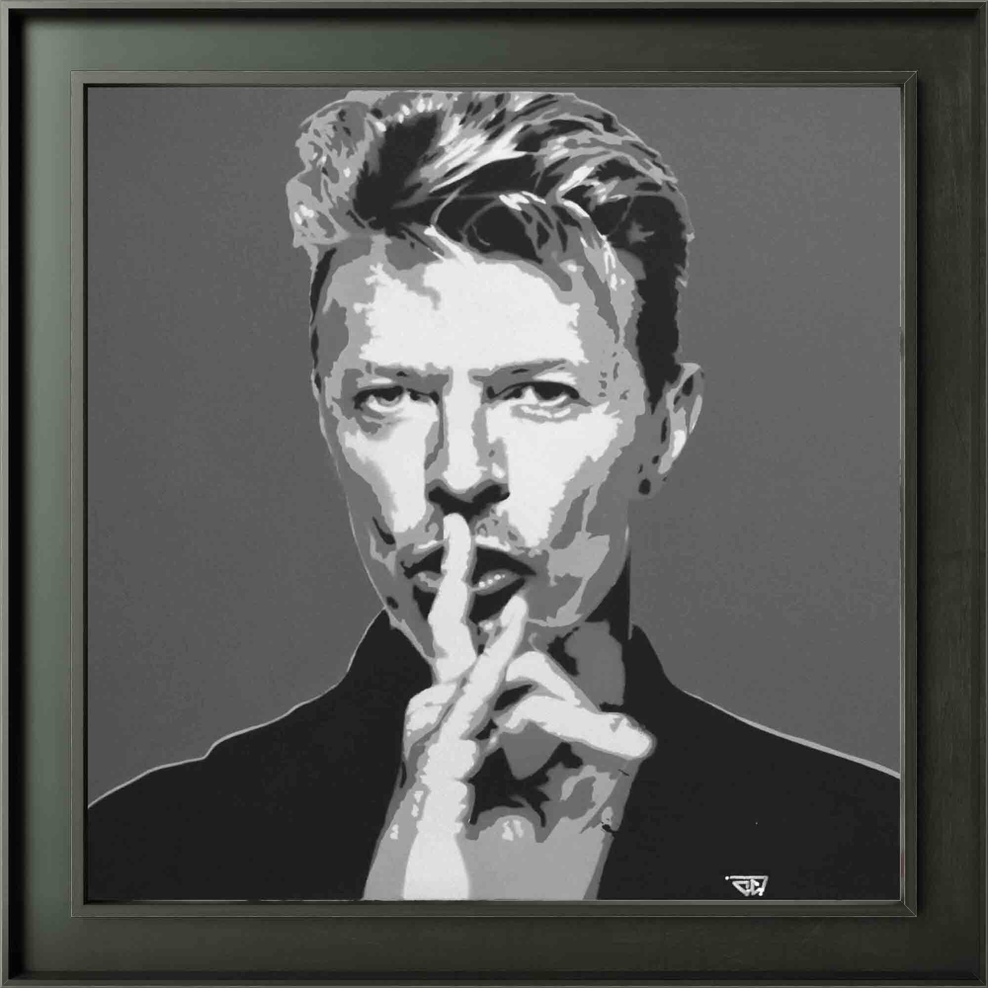Original David Bowie Portrait, Painting on Canvas, Handmade