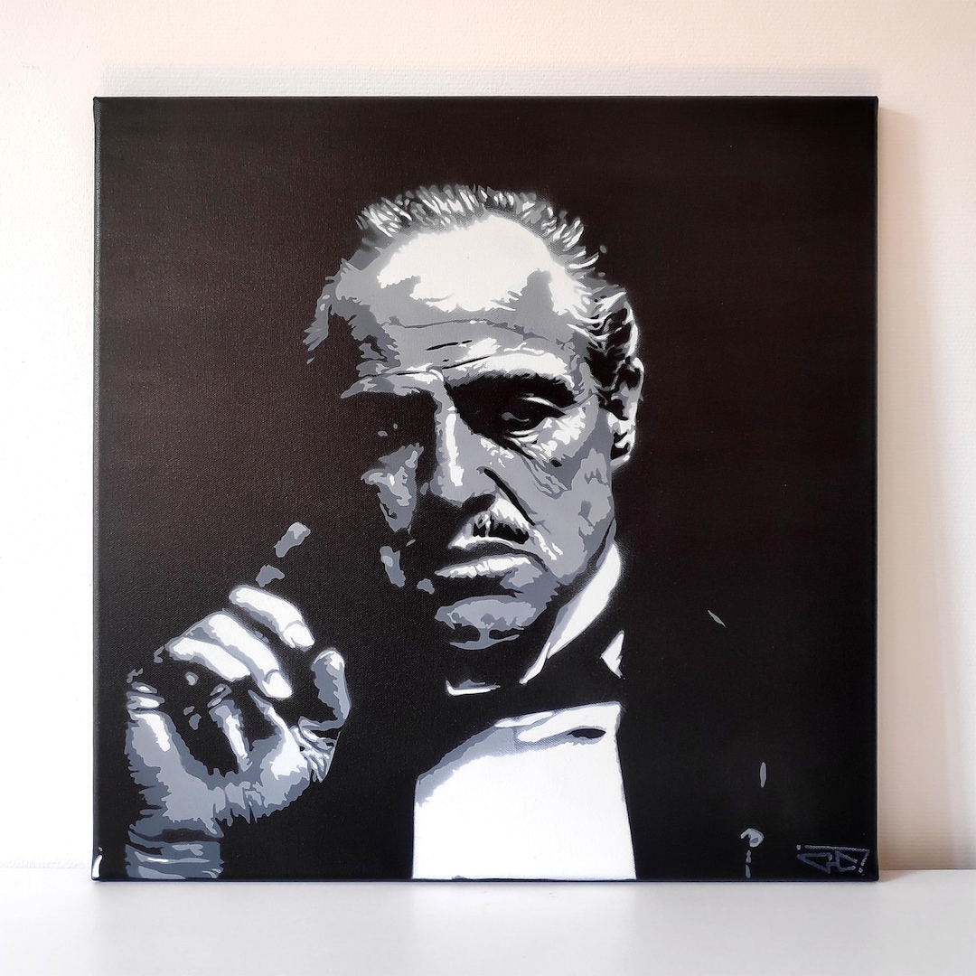 『The Godfather』P8 油彩画 人物画 アート The Godfather』P8 油彩画 人物画 アート The Godfather』P8