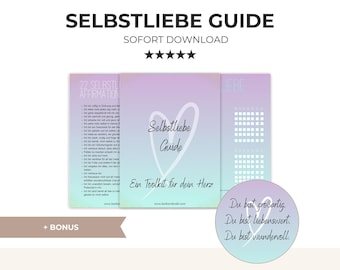 Guía de amor propio (PDF) | 10 rituales, 22 afirmaciones y diario | Cuaderno de mindfulness y autocuidado para descargar