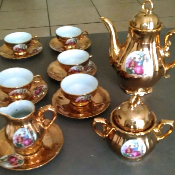 Antique Gold Tea set