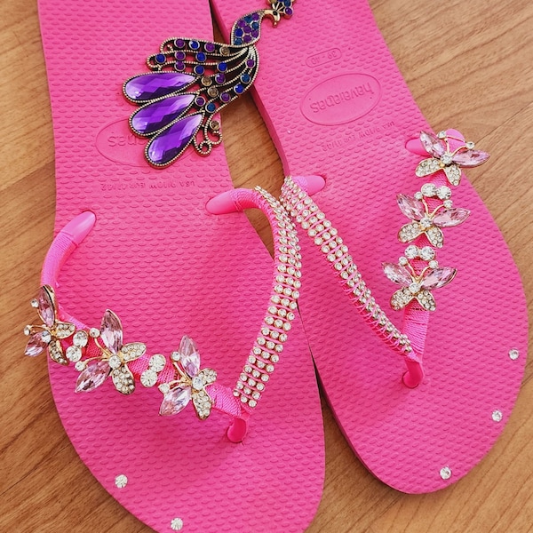 Havaianas flip flops decorated