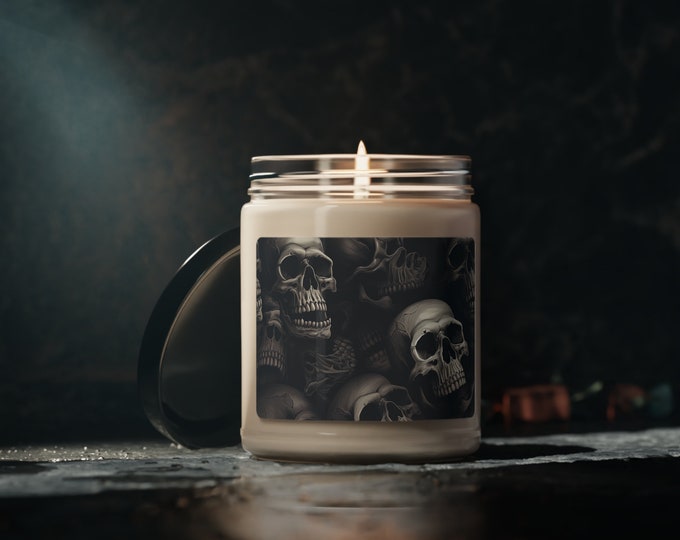 Horror Candles | Halloween Candles | Scary Movie Lover Gifts | Scented Candles | Spooky Season Gifts | Fall, Autumn, Creepy, Black Gothic