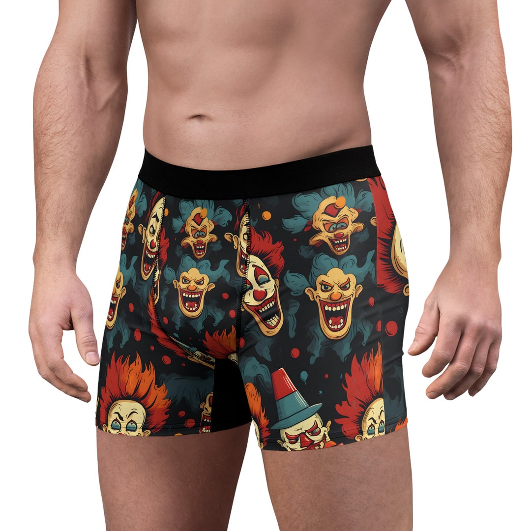 Creepy Carnival: Men’s Horror Clown Boxer Briefs Fun and - Etsy