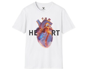 Vital Pulse Heart Anatomy Art Tee - Creative Life Force Unisex T-Shirt