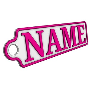 Personalized Key Chain Fob - Digital STL File - For 3D Printing