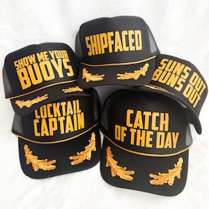 Custom Captain Trucker Hat image 2