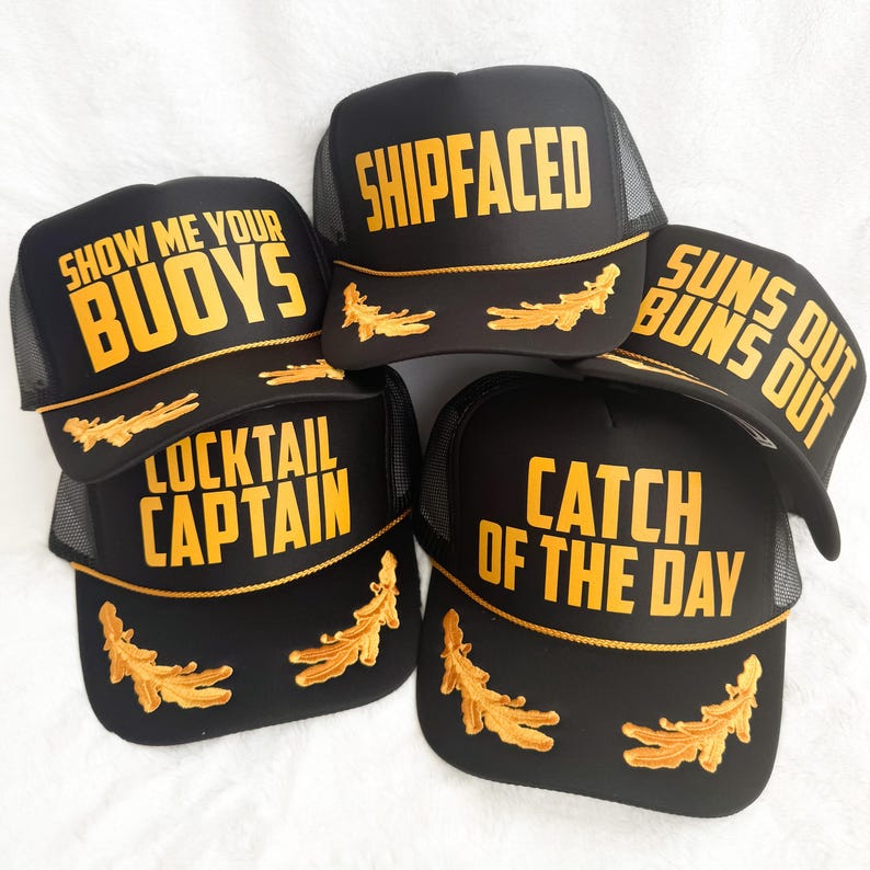 Custom Captain Trucker Hat image 2