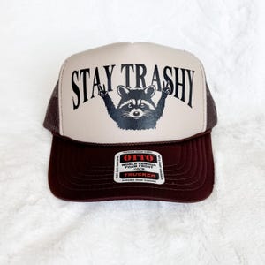 Casquette Snapback Camionneur Rigolote - Maille Avec Motif Raton Laveur "Lets Get Trashed"