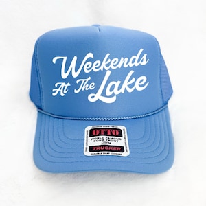 Weekends At The Lake Trucker Hat image 1