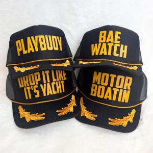 Custom Captain Trucker Hat image 3