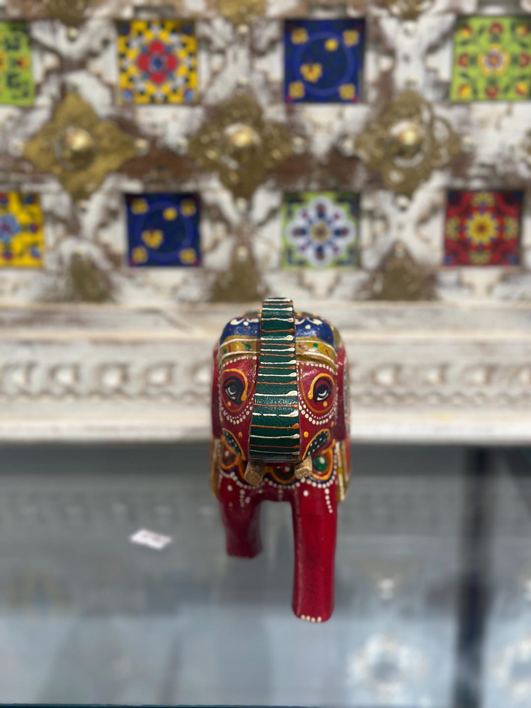 Hand Carved Wooden Elephant Statue: Rajasthani Style Home Decor - Etsy