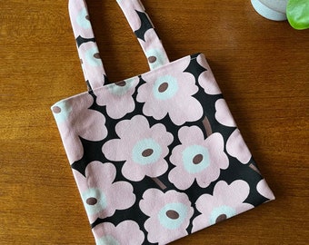 Marimekko Fabric mini Unikko Handmade mini Tote Bag   -  Lunch bag