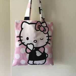 Tiny Tote Hello Kitty Handmade Bag Fully Lined Kids Tote Bag
