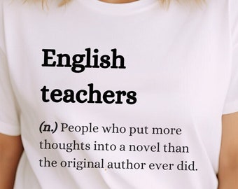 English teacher tshirt back to school funny kindergarten high school middle school funny sarcastic book club gift for her him best teacher
