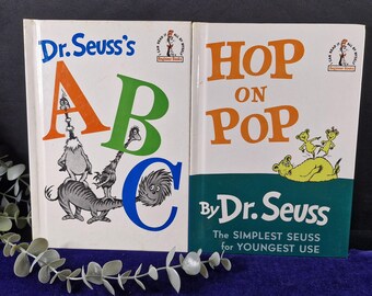 Dr. Seuss ABC & Hop on Pop Vintage Hardcover Books – Early Reader Set