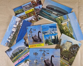 Vintage Western Australia Postcards – Perth, Albany Tourist Views (Lot of 8)