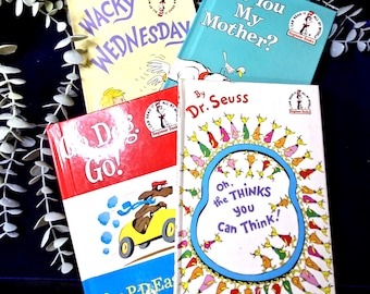 Dr Seuss & P.D. Eastman 4 Book Bundle – Vintage Beginner Books – Hardcover