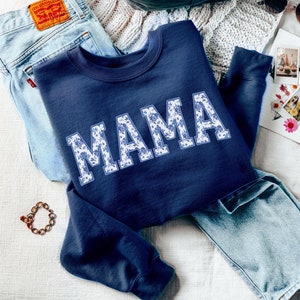 Floral Mama Sweatshirt, Cute Mama Sweatshirt, Mother&#39;s Day Gift, New Mom Gift, Gift for Mother, Mama Sweatshirt, Christmas Gift, Mama Gift