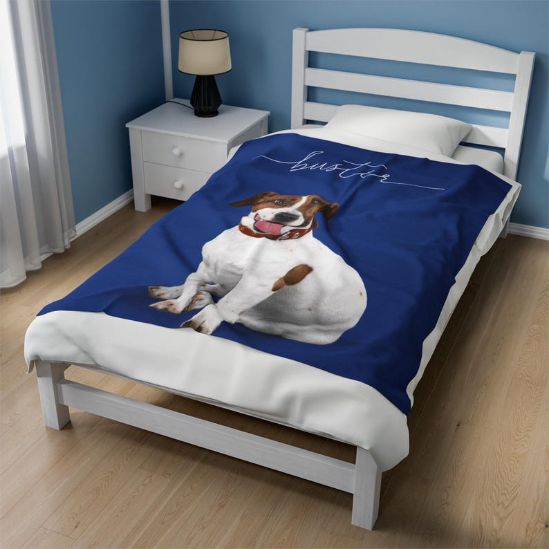 Personalized Dog Blanket With Name Custom Photo Blanket for Dog Custom